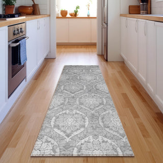 Piper Looms Mayfield Medallions AMF810 Gray Machine Washable Area Rug Runner Lifestyle Image Feature
