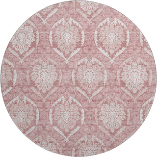 Piper Looms Mayfield Medallions AMF810 Pink Machine Washable Area Rug Round Main Image