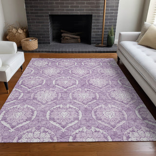 Piper Looms Mayfield Medallions AMF810 Plum Machine Washable Area Rug Lifestyle Image Feature