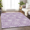 Piper Looms Mayfield Medallions AMF810 Plum Machine Washable Area Rug Lifestyle Image Feature