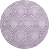 Piper Looms Mayfield Medallions AMF810 Plum Machine Washable Area Rug Round Main Image