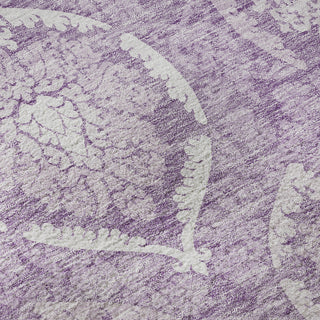 Piper Looms Mayfield Medallions AMF810 Plum Machine Washable Area Rug Swatch Image