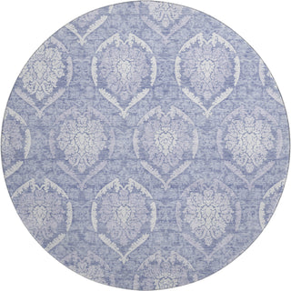 Piper Looms Mayfield Medallions AMF810 Sky Machine Washable Area Rug Round Main Image