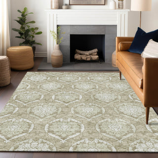Piper Looms Mayfield Medallions AMF810 Tan Machine Washable Area Rug Lifestyle Image Feature