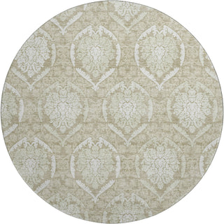 Piper Looms Mayfield Medallions AMF810 Tan Machine Washable Area Rug Round Main Image