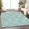 Piper Looms Mayfield Medallions AMF810 Turquoise Machine Washable Area Rug Lifestyle Image Feature