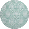 Piper Looms Mayfield Medallions AMF810 Turquoise Machine Washable Area Rug Round Main Image