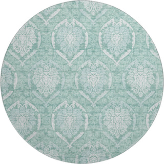 Piper Looms Mayfield Medallions AMF810 Turquoise Machine Washable Area Rug Round Main Image