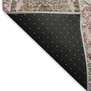 Piper Looms Mayfield Medallions AMF811 Chocolate Machine Washable Area Rug Backing Image