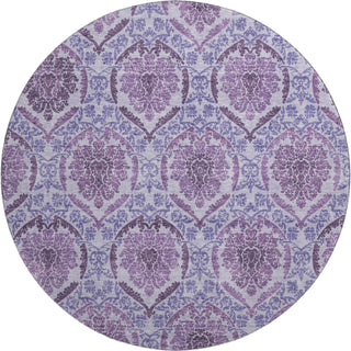 Piper Looms Mayfield Medallions AMF811 Eggplant Machine Washable Area Rug Round Main Image