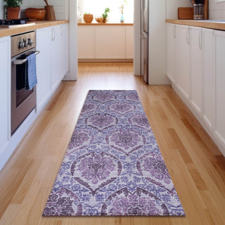 Piper Looms Mayfield Medallions AMF811 Eggplant Machine Washable Area Rug Runner Lifestyle Image Feature