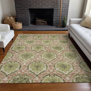 Piper Looms Mayfield Medallions AMF811 Olive Machine Washable Area Rug Lifestyle Image Feature