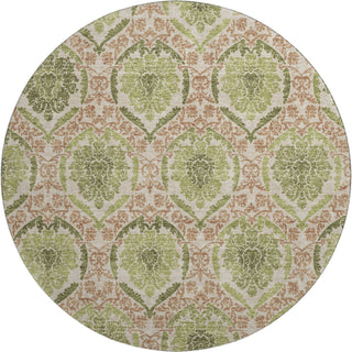 Piper Looms Mayfield Medallions AMF811 Olive Machine Washable Area Rug Round Main Image