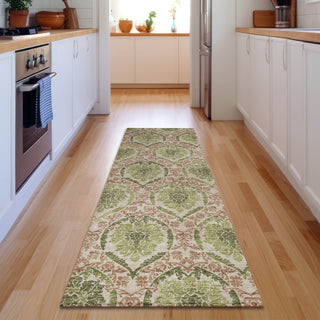 Piper Looms Mayfield Medallions AMF811 Olive Machine Washable Area Rug Runner Lifestyle Image Feature