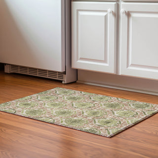 Piper Looms Mayfield Medallions AMF811 Olive Machine Washable Area Rug Scatter Lifestyle Image Feature