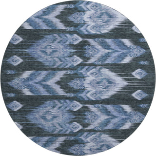 Piper Looms Mayfield Southwest AMF812 Blue Machine Washable Area Rug Round Main Image