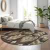 Piper Looms Mayfield Southwest AMF812 Brown Machine Washable Area Rug Round Lifestyle Image Feature