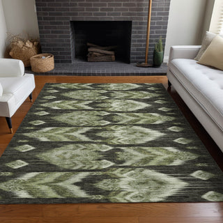 Piper Looms Mayfield Southwest AMF812 Olive Machine Washable Area Rug Lifestyle Image Feature