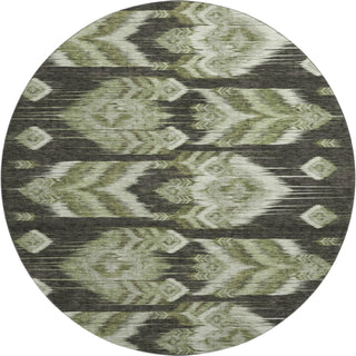 Piper Looms Mayfield Southwest AMF812 Olive Machine Washable Area Rug Round Main Image