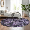 Piper Looms Mayfield Southwest AMF812 Purple Machine Washable Area Rug Round Lifestyle Image Feature