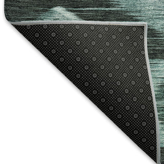 Piper Looms Mayfield Southwest AMF812 Teal Machine Washable Area Rug Backing Image