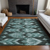 Piper Looms Mayfield Southwest AMF812 Teal Machine Washable Area Rug Lifestyle Image Feature