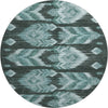 Piper Looms Mayfield Southwest AMF812 Teal Machine Washable Area Rug Round Main Image
