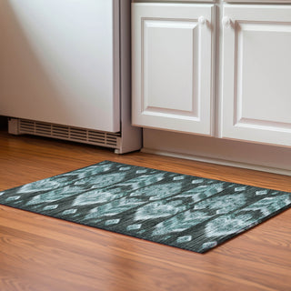 Piper Looms Mayfield Southwest AMF812 Teal Machine Washable Area Rug Scatter Lifestyle Image Feature