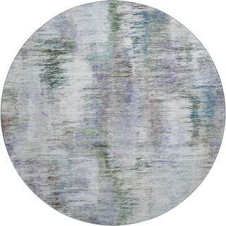Piper Looms Mayfield Modern AMF813 Green Machine Washable Area Rug Round Main Image