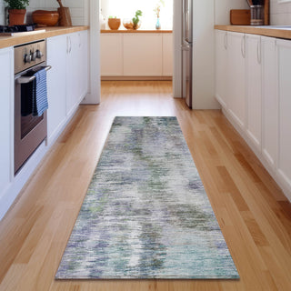 Piper Looms Mayfield Modern AMF813 Green Machine Washable Area Rug Runner Lifestyle Image Feature