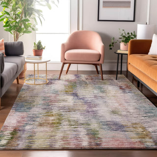 Piper Looms Mayfield Modern AMF813 Plum Machine Washable Area Rug Lifestyle Image Feature