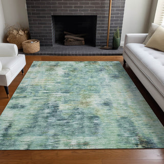 Piper Looms Mayfield Modern AMF813 Teal Machine Washable Area Rug Lifestyle Image Feature