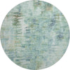Piper Looms Mayfield Modern AMF813 Teal Machine Washable Area Rug Round Main Image