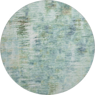 Piper Looms Mayfield Modern AMF813 Teal Machine Washable Area Rug Round Main Image