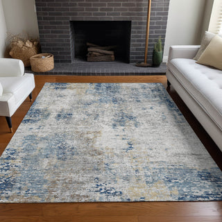 Piper Looms Mayfield Modern AMF814 Blue Machine Washable Area Rug Lifestyle Image Feature