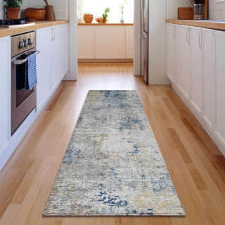 Piper Looms Mayfield Modern AMF814 Blue Machine Washable Area Rug Runner Lifestyle Image Feature