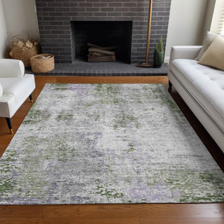 Piper Looms Mayfield Modern AMF814 Olive Machine Washable Area Rug Lifestyle Image Feature