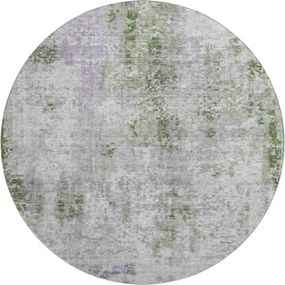 Piper Looms Mayfield Modern AMF814 Olive Machine Washable Area Rug Round Main Image