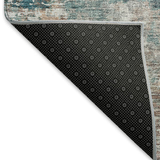 Piper Looms Mayfield Modern AMF814 Teal Machine Washable Area Rug Backing Image