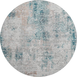 Piper Looms Mayfield Modern AMF814 Teal Machine Washable Area Rug Round Main Image