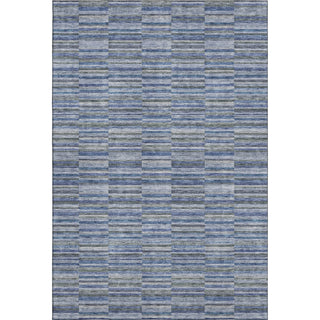 Piper Looms Mayfield Stripes AMF816 Navy Machine Washable Area Rug main image