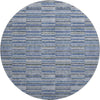 Piper Looms Mayfield Stripes AMF816 Navy Machine Washable Area Rug Round Main Image