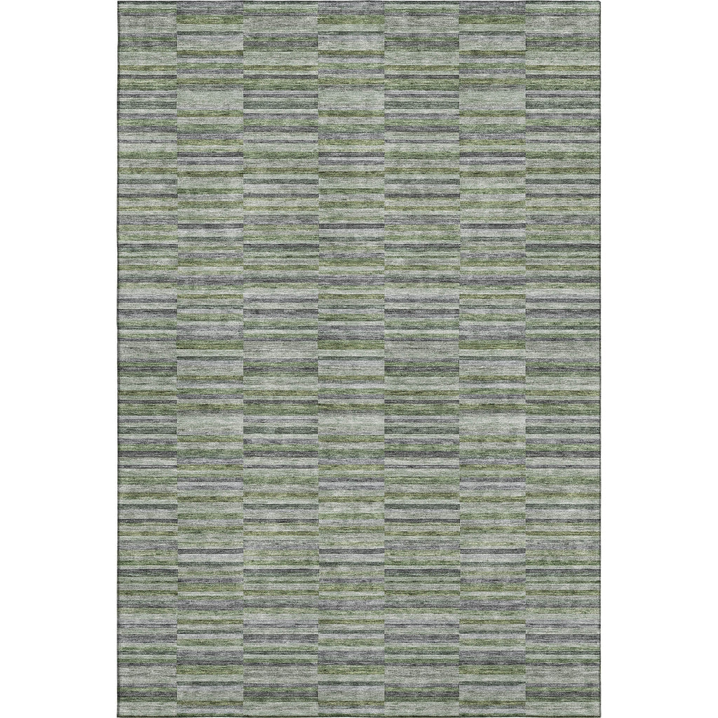 Piper Looms Mayfield Stripes AMF816 Olive Machine Washable Area Rug main image