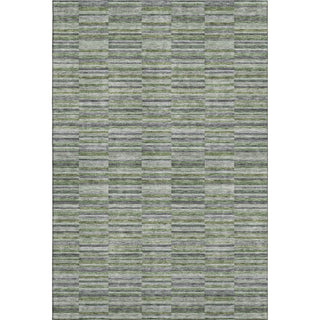 Piper Looms Mayfield Stripes AMF816 Olive Machine Washable Area Rug main image
