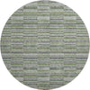 Piper Looms Mayfield Stripes AMF816 Olive Machine Washable Area Rug Round Main Image
