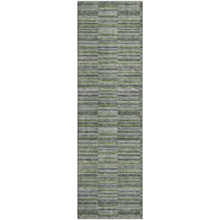 Piper Looms Mayfield Stripes AMF816 Olive Machine Washable Area Rug Runner Main Image