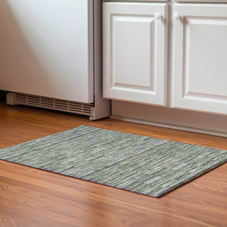 Piper Looms Mayfield Stripes AMF816 Olive Machine Washable Area Rug Scatter Lifestyle Image Feature