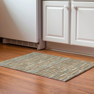 Piper Looms Mayfield Stripes AMF816 Paprika Machine Washable Area Rug Scatter Lifestyle Image Feature