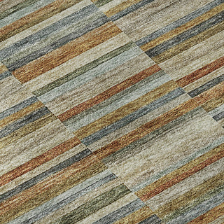 Piper Looms Mayfield Stripes AMF816 Paprika Machine Washable Area Rug Swatch Image