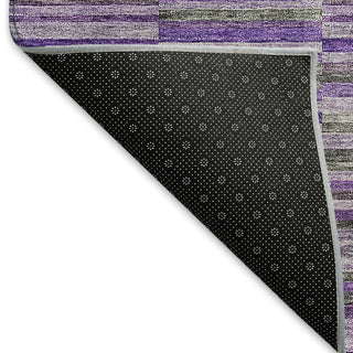 Piper Looms Mayfield Stripes AMF816 Purple Machine Washable Area Rug Backing Image